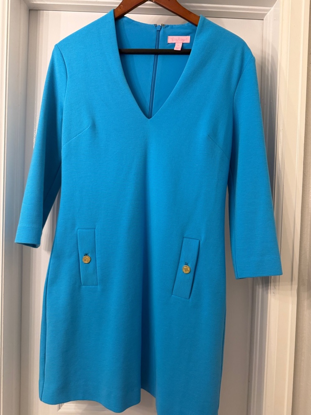 Lilly Pulitzer Turquoise V-Neck Mini Dress